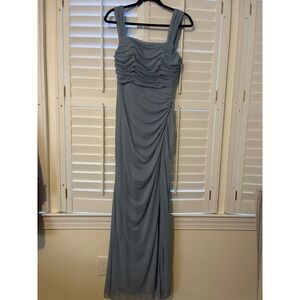 Azazie Bridesmaids dress dusty blue size A6